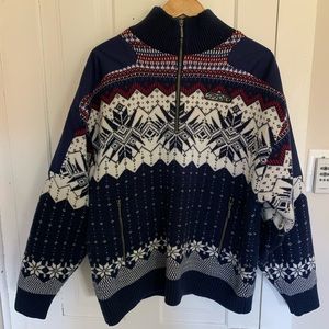Spyder Vintage Nordic Wool Ski Pullover Coat